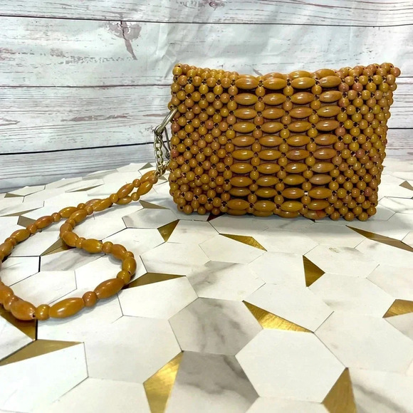 Vintage Beaded Lady Ellen Wristlet Clutch Purse Handbag VTG Keychain‎ Envelope - Picture 3 of 10